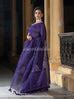 Royal Blue Linen Sequin Work Handwoven Saree – angoshobha