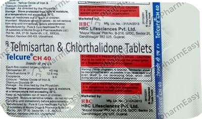 Telcure Ch 40mg Strip Of 15 Tablets: Uses, Side Effects, Price & Dosage ...