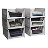 HomeStrap Set Of 6, Stack It Up | Large Cloth Stacker | Foldable Shirt ...