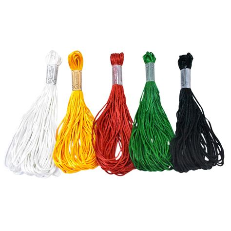 Embroiderymaterial Rattail Satin Cord/Malai Dori Combo For Craft ...