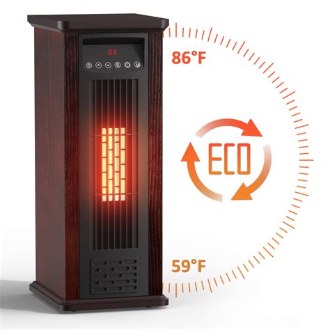 LifePlus 24" Tower Heater Infrared Quartz Electric Space Heaters 1500W ...