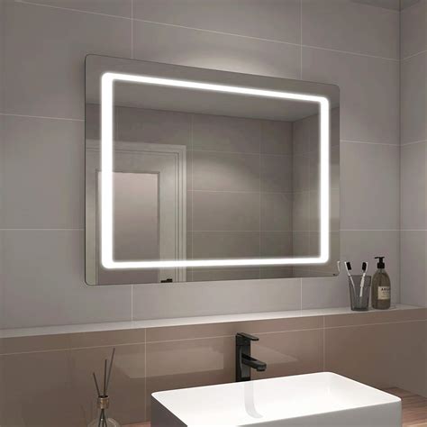 Emke 900 X 700mm Led Illuminated Bathroom Mirror With Lights ...