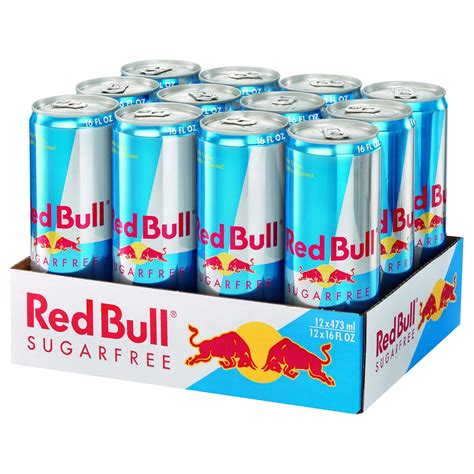 Red Bull Energy Drink, Sugar Free, Sugarfree, 16 fl oz (12 Count): Buy ...