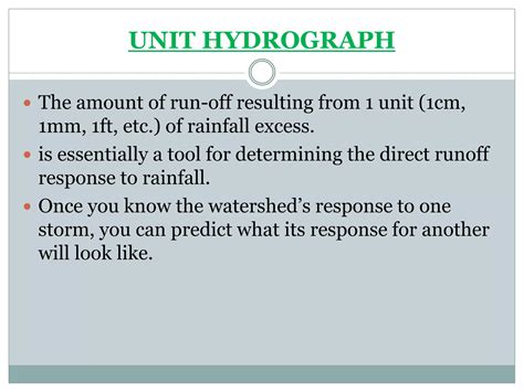 Image result for Unit Hydrograph Applications