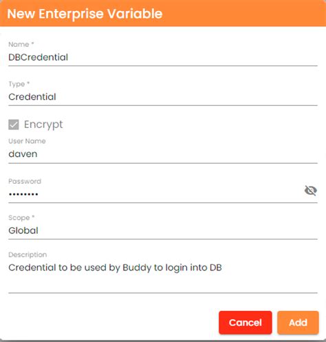 Creating Enterprise Variables | IntelliBuddies® Documentation Portal
