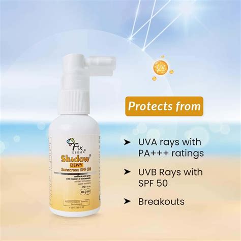 Buy FIXDERMA SHADOW DEWY SUNSCREEN SPF 50 SPRAY - 50ML Online & Get ...