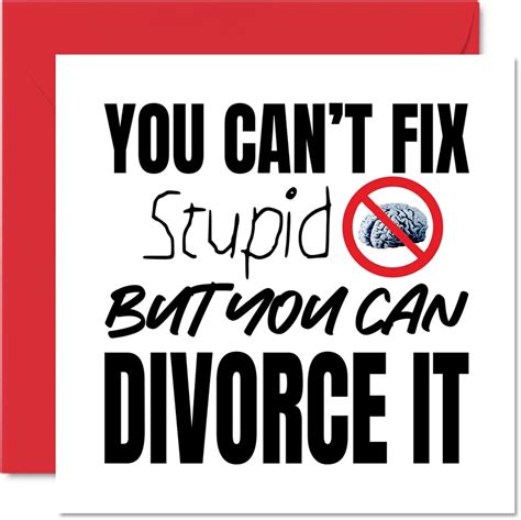Amazon.com : Funny Divorce Card - Stupid Is As Stupid Does ...