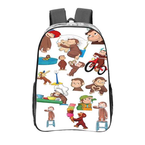 Curious George Clear Backpack 16 Inch Large Capacity PVC Transparent ...