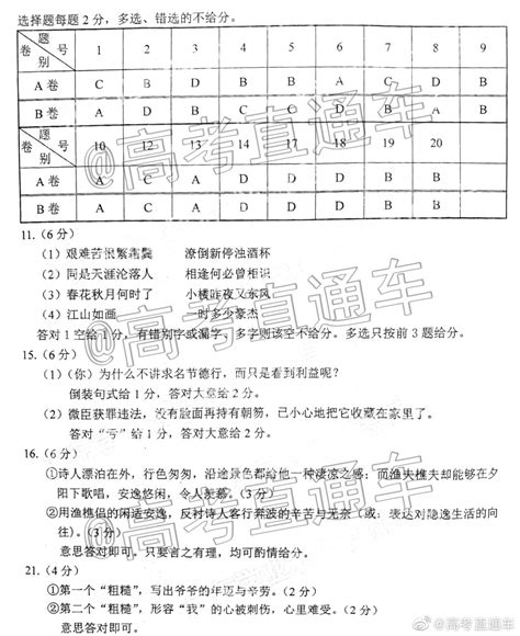 2020广东学考语数英官方真题答案出炉！详细看图4