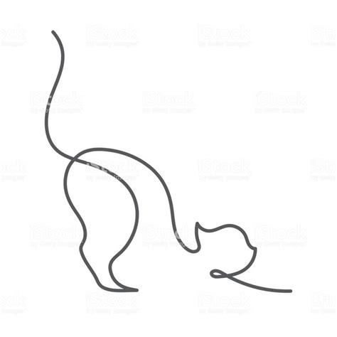 cat drawing one line