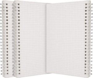 INNAXA A5 Graph Paper Notebook Spiral (3-Pack), Thick 100gsm Square ...