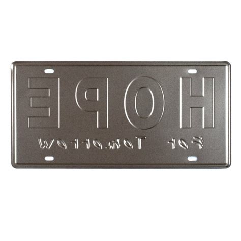 Number Plates wall sign - Hope for tomorrow — eazy wagon