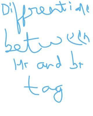 differentiate between br and hr tag in html - Brainly.in