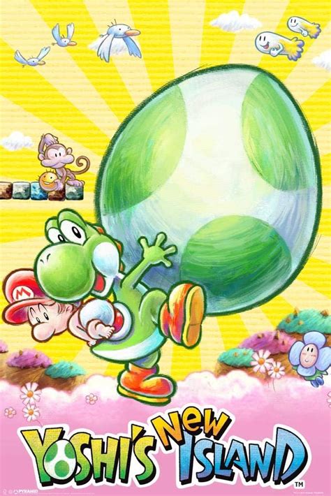 Buy Pyramid America Laminated Yoshis New Island Baby Mario Poster Dry ...