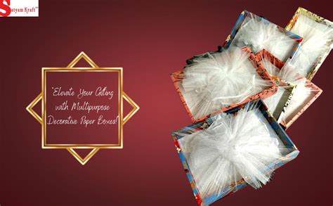 SATYAM KRAFT 6 Pcs Multipurpose Decorative Paper Folding Box Net ...