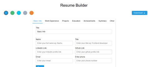 Resume Builder App Using React JS AWS 的图像结果