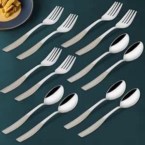 Parage 12 Pieces Stainless Steel Premium Cutlery Set for Home & Kitchen ...