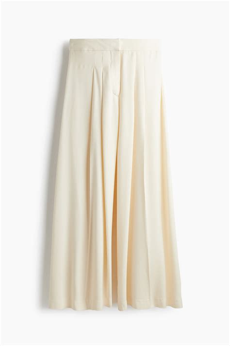 Women's Cream Wide trousers | H&M IN