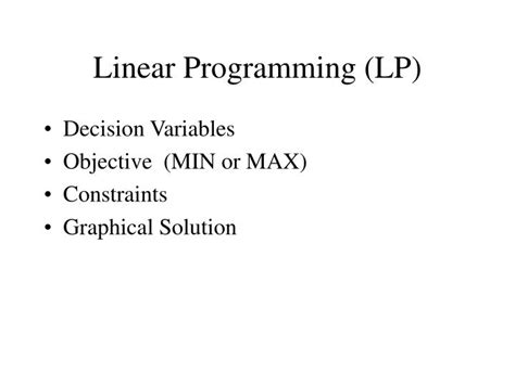 Image result for Linear Programming LP Model