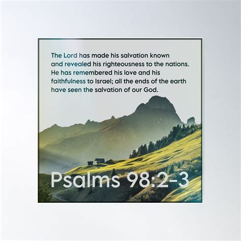 Psalms 98:2-3 Poster Wall Art, Modern Wall Decor For Living Room ...