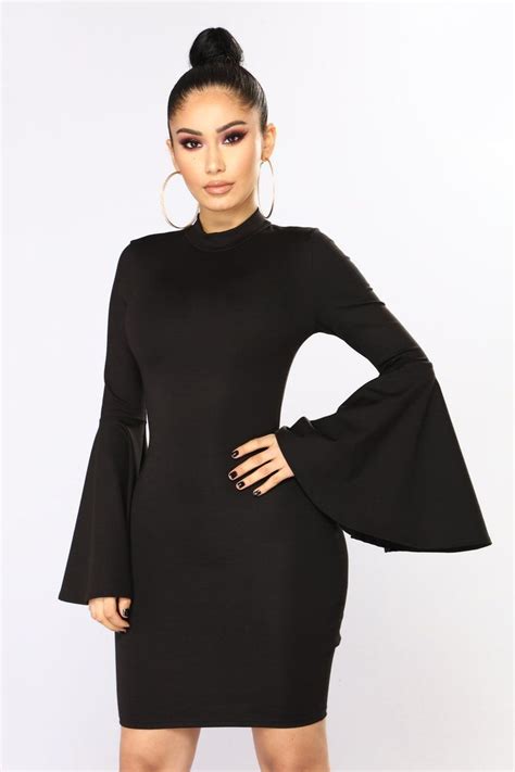 white bell sleeve dress