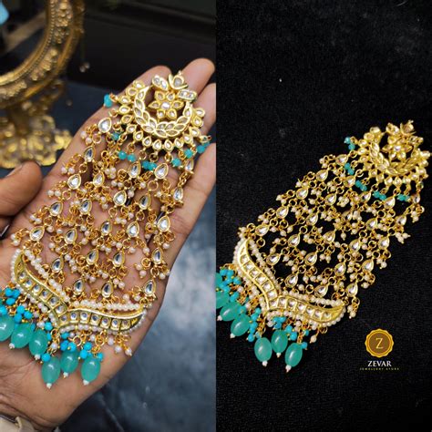 ZEVAR | Premium Quality Gold Toned Kundan Studded Pasha – Zevar