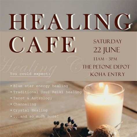 Healing Cafe - Petone community healing JUNE 22, The Petone Depot ...