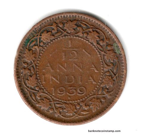 India 1 1/2 Anna 1939 Used Coin – Banknotecoinstamp