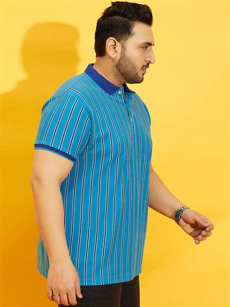 Men Plus Size Satordi Stripped Polo Tshirt – bigbanana