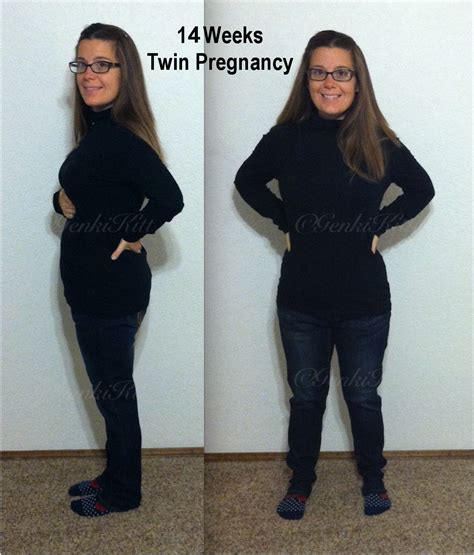 14th week twin pregnancy belly bump | Genki Kitty's Blog