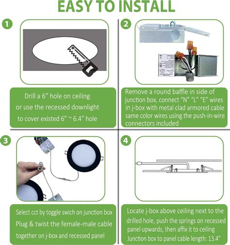 Buy POPANU Recessed Light Ultra-Thin Canless 6-Inch Black Trim LED ...