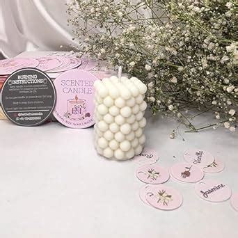 Festive HUES Candles, Soy Wax Bubble Pillar Candle, Scented Candles for ...