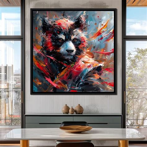 Buy Spectral Panda Warrior: Colorful Panda Art, Warrior Decor, Abstract ...