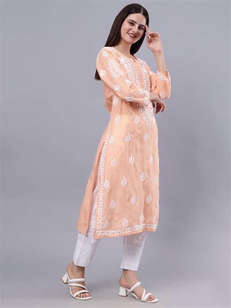 Seva Chikan Hand Embroidered Cotton Lucknowi Chikankari Kurta