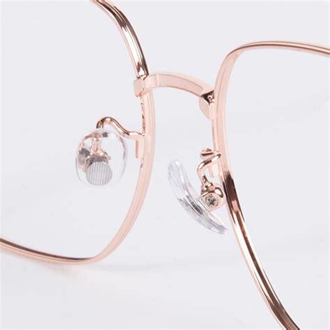 Modesto Square Rose Gold/White Full-Frame Metal Eyeglasses | GlassesShop