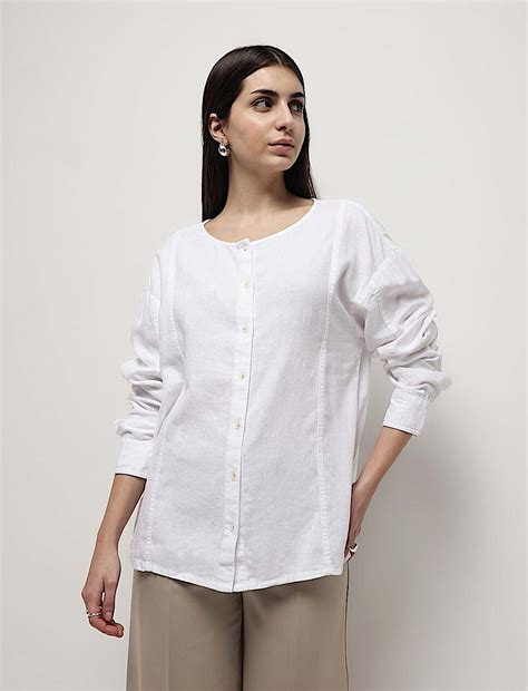 Buy Linen Rich Full Sleeves Shirt at Marks & Spencer