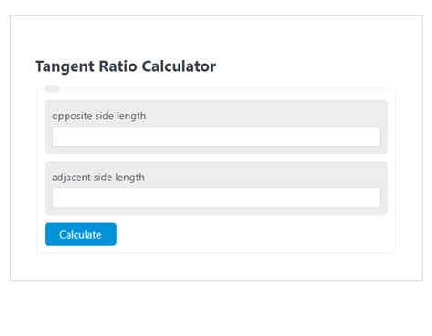 Tangent Ratio Calculator - Calculator Academy