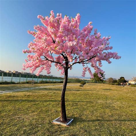 10 Ft Lush Cherry Blossom Tree Pink Artificial Tree Large Cherry Tree ...