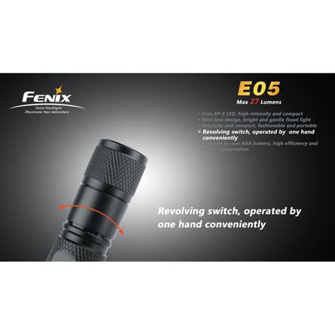 Fenix E05 - 27 Lumens AAA Black Keychain Torch Light - Buy Fenix E05 ...