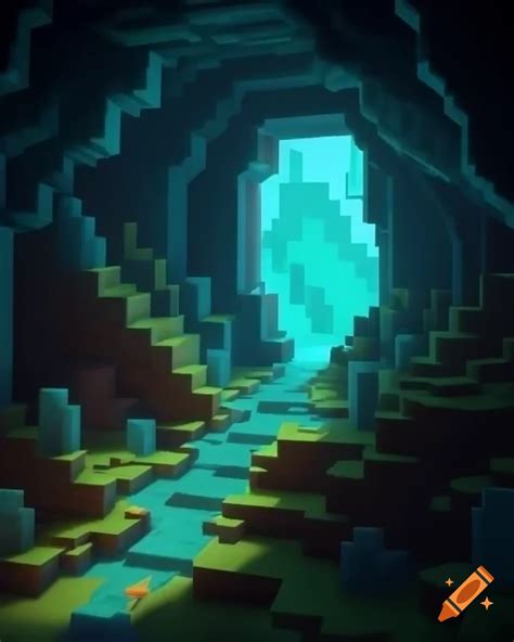 A Wither Skeleton holding a bow and arrow stands in a dark, mossy ...