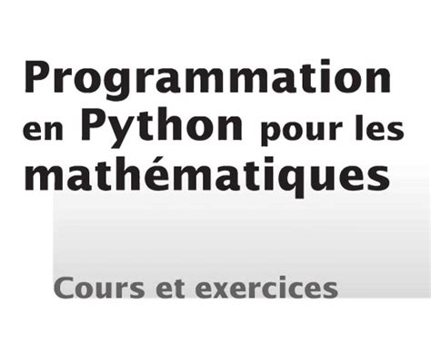 Image result for Programmation En Python Avec Les Maths