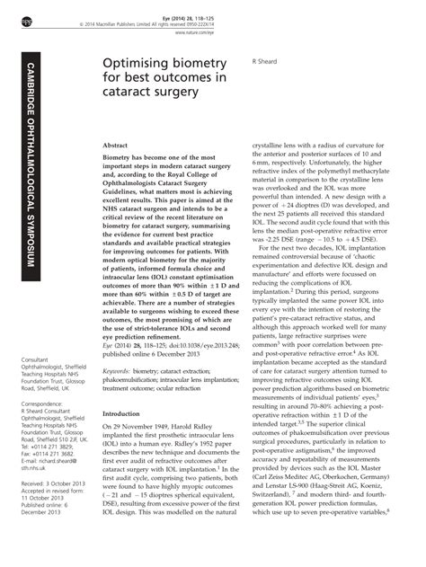 Image result for Biometry Cataract Surgery