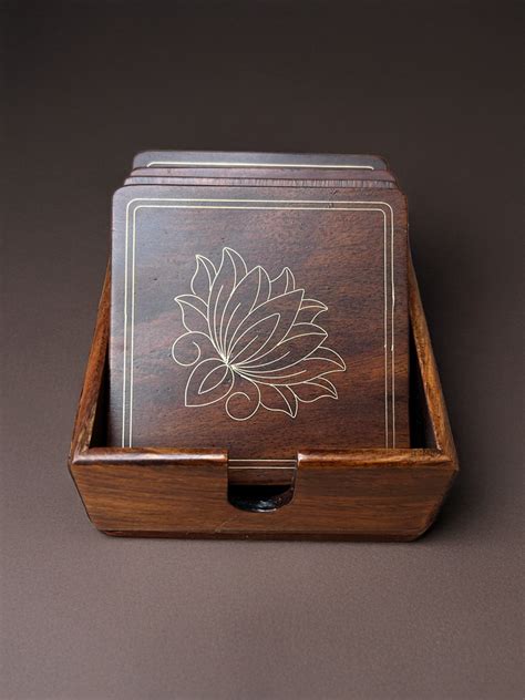 Coaster Set In Tarkashi by Mohan Lal Sharma