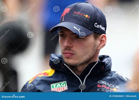 Closeup Shot of Max Verstappen in Redbull Merchandise before a Competition Editorial Photography ...