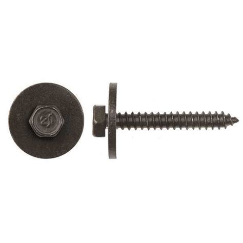 Zoro Select Sheet Metal Screw, M4.2 x 30 mm, Black Steel Hex Head ...