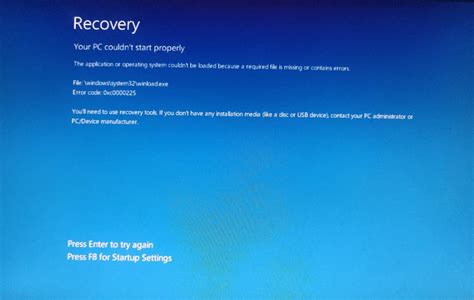 Image result for Error Code 0X0000225 Windows 1.0