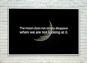 Posterskart Albert Einstein 'The Moon' Quote Poster for Room 300 GSM ...