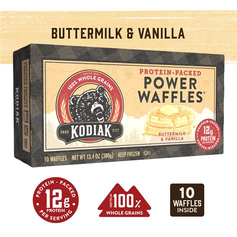 Buttermilk & Vanilla Power Waffles – Protein Breakfast | Kodiak®
