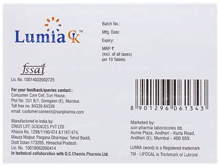 Lumia Ck Tablet 10 - Uses, Side Effects, Dosage, Price | Truemeds