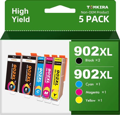 Amazon.com: 5 Pack 902xl Ink Cartridges for HP Printers 902XL Ink ...